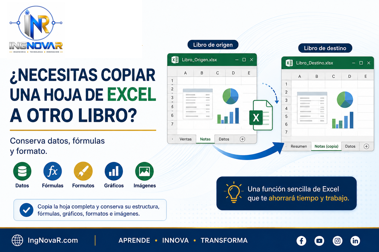 Cómo copiar una hoja de Excel a otro libro
