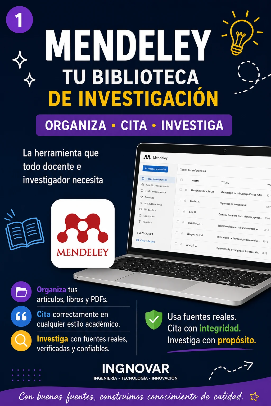 Mendeley para docentes: guía para organizar, citar e investigar