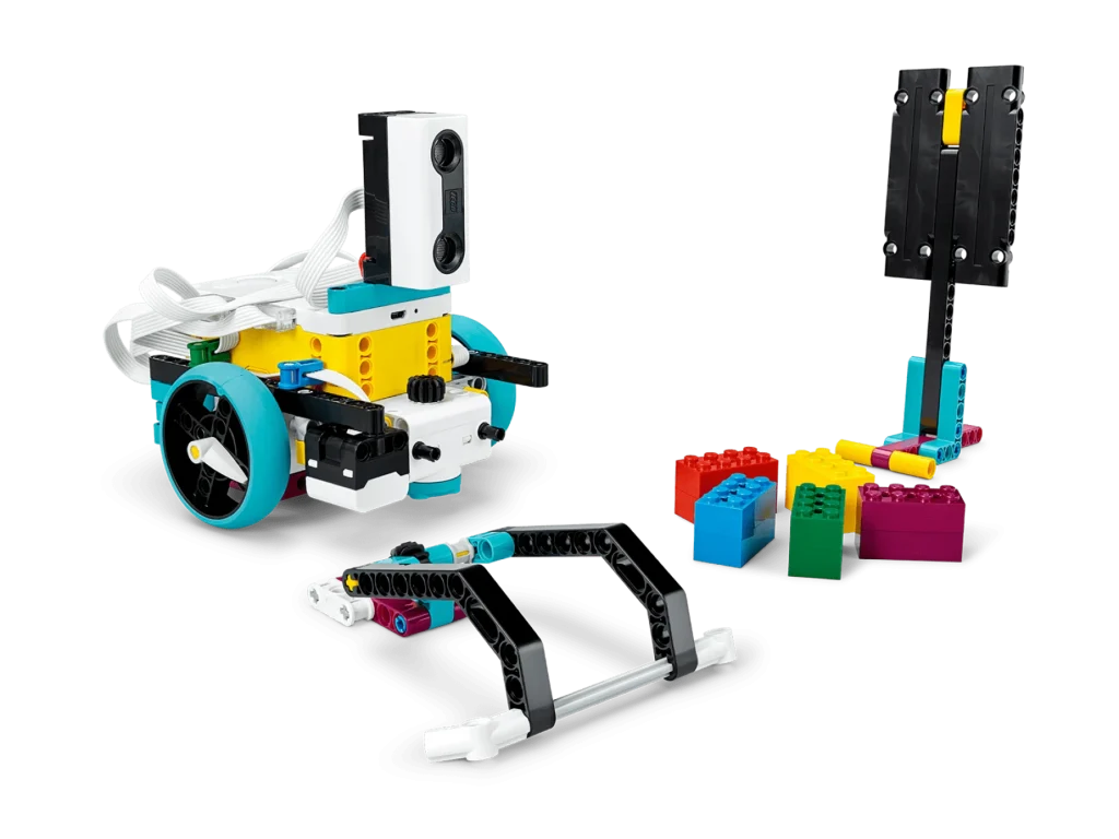 Base motriz con Sensor de distancia, brazo, marcador y cubos para la Clase 5 de LEGO Education SPIKE Prime