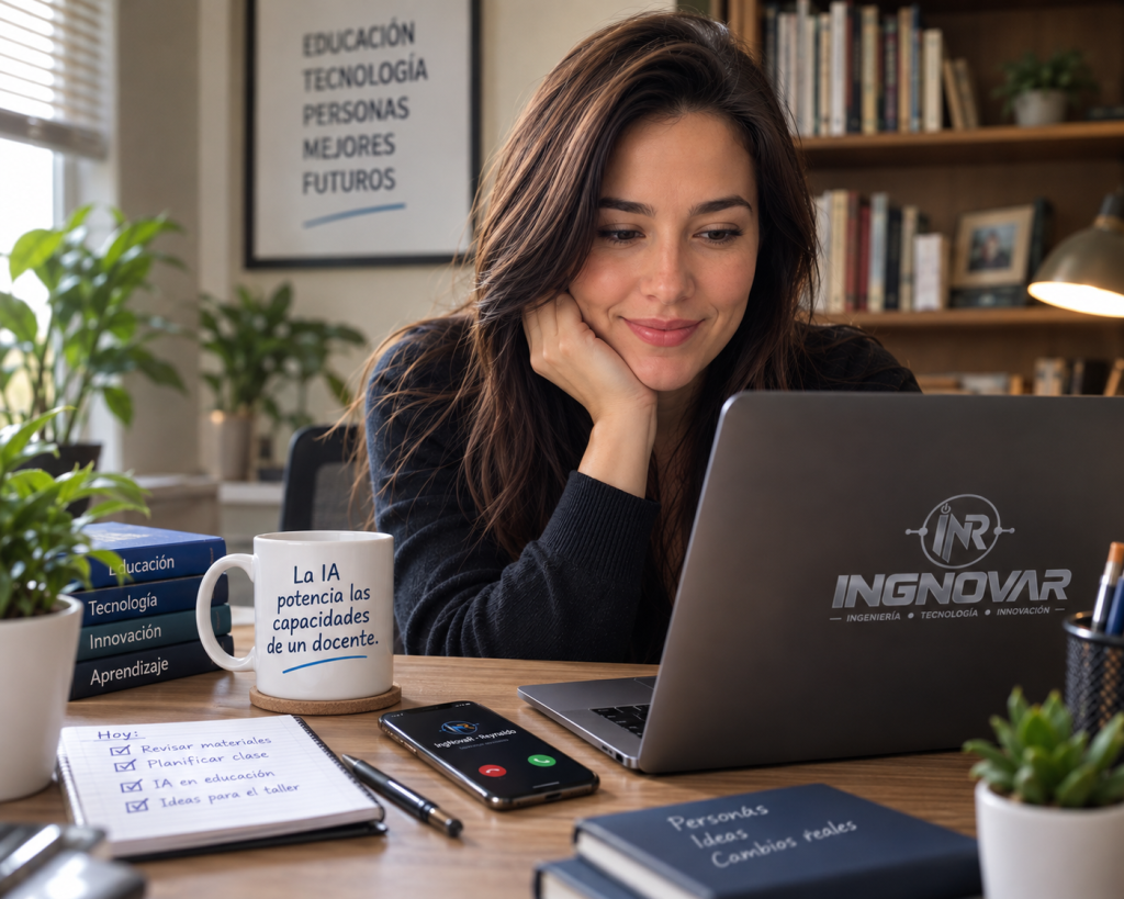 Portada de la guía de Inteligencia Artificial para docentes de INGNOVAR
