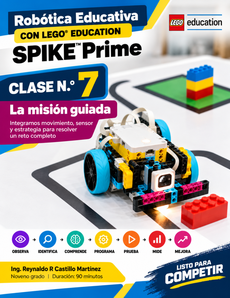 Clase 7 de Robótica LEGO SPIKE Prime: La misión guiada